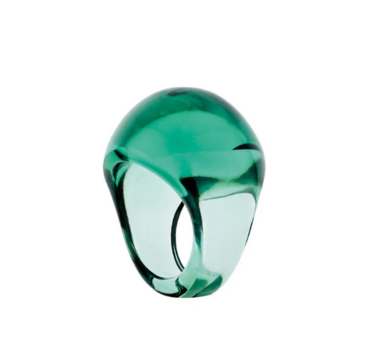 CABOCHON RING DEEP GREEN