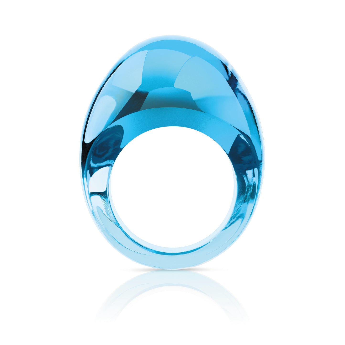 CABOCHON RING LIGHT BLUE 53