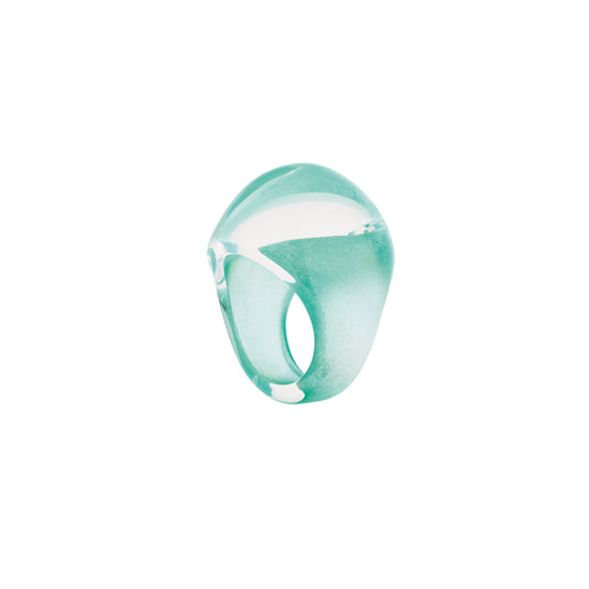 CABOCHON RING CLR PAT.GREEN