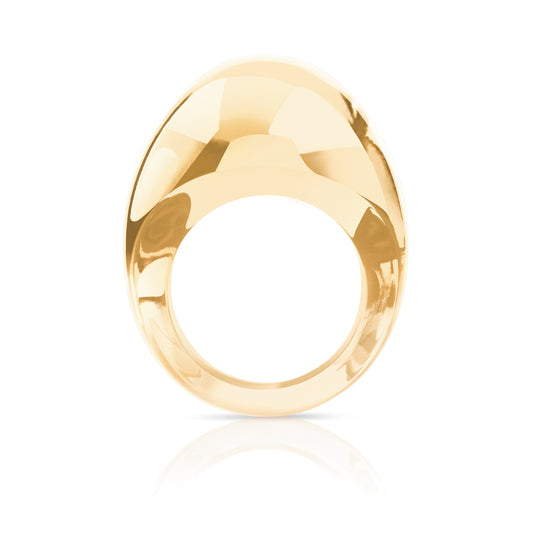 CABOCHON RING GOLD LUSTER