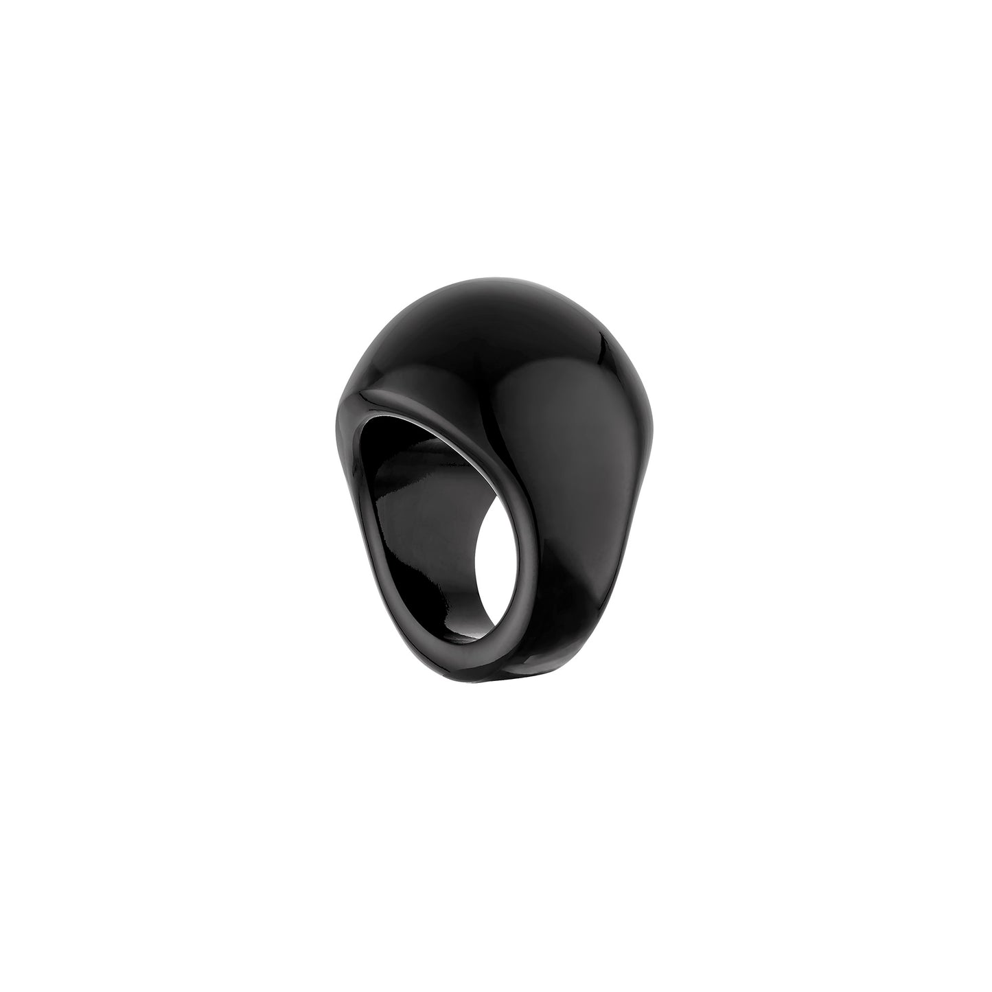 CABOCHON RING BLACK